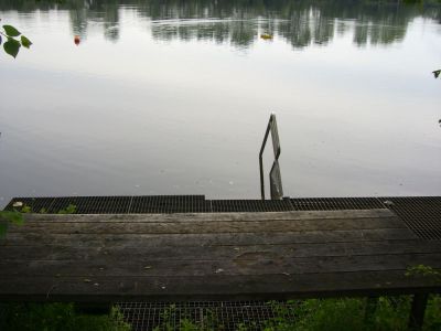 Steganlage aus der sicht vom Bootshaus